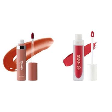 MARS Drip Lip Mist for Women (4.5 ml) (01-Peachy Drip) Reapplication Matte Liquid Lip Color | Long Lasting | Non-Transfer & Waterproof Lipstick for Women (4.5 ml) (21-Red Luck)
